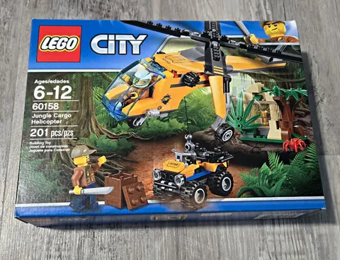 LEGO City Jungle 60158 Jungle Cargo Helicopter 201pcs Ages 6-12 w/ Separator