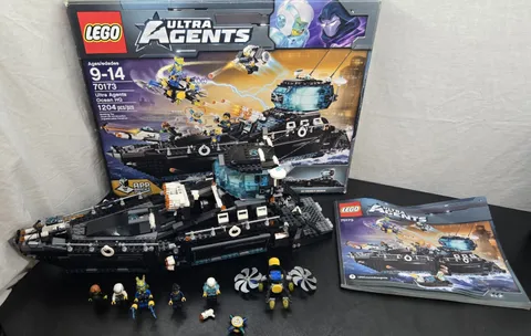 Lego Ultra Agents Ultra Agents Ocean HQ 70173 Retired Missing One Minifigure