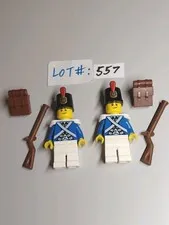LEGO Lot of 2 Bluecoat Soldier Minifigures pi154 (70412) Lot# 557 Free Shipping 