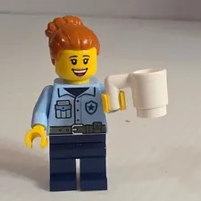 LEGO Minifigure Small Blue Excellent cty0644 Police Woman Coffee Mug