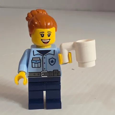 LEGO Minifigure Small Blue Excellent cty0644 Police Woman Coffee Mug