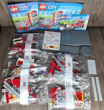 LEGO City Town 60110 Fire Station - INCOMPLETE Bags 6-10 Only Some Manuals Parts