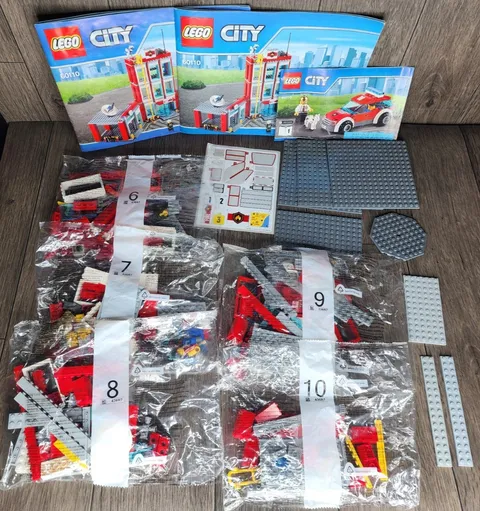 LEGO City Town 60110 Fire Station - INCOMPLETE Bags 6-10 Only Some Manuals Parts