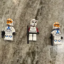 LEGO Star Wars Clone Trooper Minifigures Lot of 3 w/ Helmets arf trooper clone