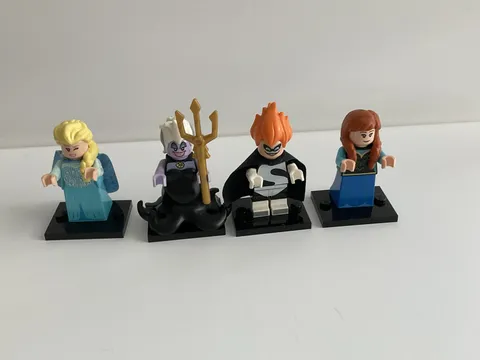 LEGO Disney Minifigures Lot Ursula Frozen Elsa Anna Syndrome Incredibles