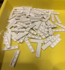100 New Lego White Tiles 1x4 2431