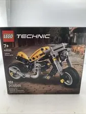 LEGO Technic 42225 Yellow Motorcycle Building Toy Set NEW