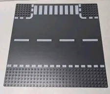 LEGO Town T-Intersection Road Baseplate 44341 Classic Dark Gray 32x32 Stud (10")