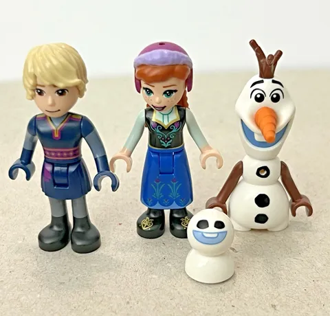 Lego Minifigure Frozen Kristoff dp137 Anna dp135 Olaf dp138 Snowgie dp139 Castle