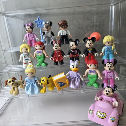 LEGO Duplo Disney Minifigure Lot Mickey Minnie Mouse Ariel Cinderella Elsa Car