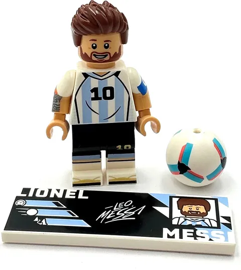 Lego New Lionel Messi Argentine Minifigure Soccer Player from Set 43011 More