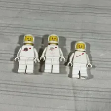 LEGO Classic Spacemen Vintage Minifigure sp006 Astronaut Lot of 3 White