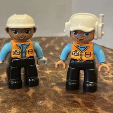 Duplo Lego #10901 Truck & Excavator Construction Workers Figures Replacement  O2