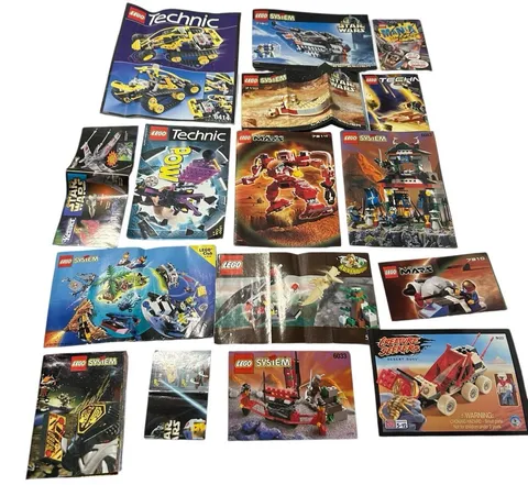 Vintage LEGO Instruction Manuals Lots Star Wars Booklets Technic Etc. 90s Mixed