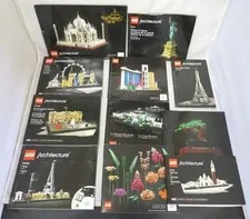 (11) Lego Architecture (Instruction Manuals Only) Taj Mahal Eiffel White House++