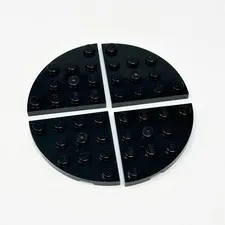 30565 LEGO Parts Plate Round Corner 4x4 BLACK (4)