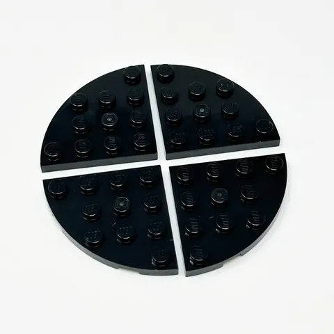 30565 LEGO Parts Plate Round Corner 4x4 BLACK (4)