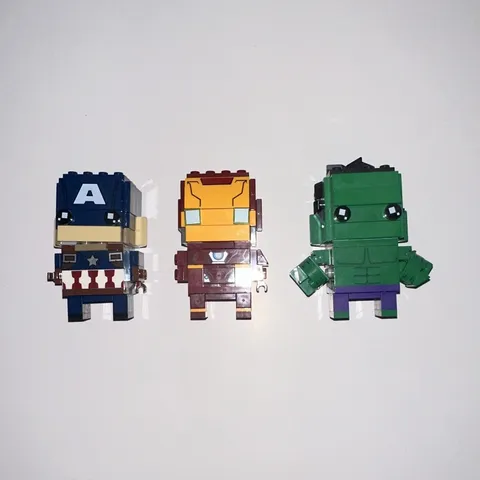 LEGO Marvel BrickHeadz Captain America Iron Man Hulk Lot 3 Pieces Bulk