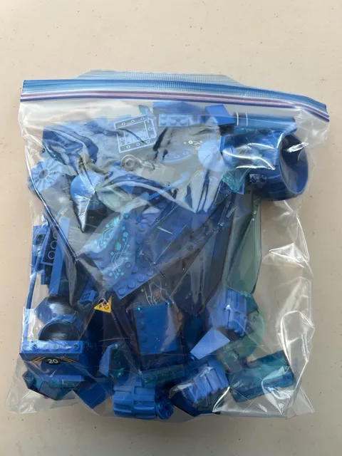 LEGO Blue Brick Pieces 1lb Bulk Lot