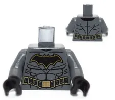 LEGO Minifigure Torso Dark Bluish Gray Batman Gold belt muscles 212113 6268903