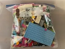Lego Bricks Random Assortment/Sizes/Colors No Minifigures 2 pounds 2oz C