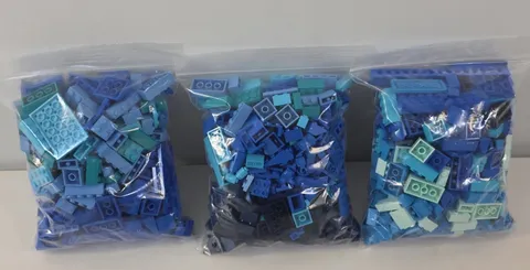 LEGO 3 Pounds "Shades Of Blue" Bulk Lot of Lego Pieces Bricks Random Parts.