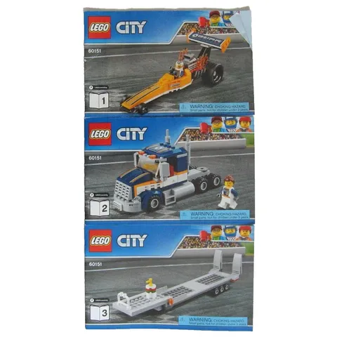 3 LEGO City #60151 Transporter Instruction Booklets Manual Only Books 1, 2, 3