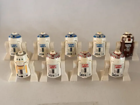 LEGO Star Wars Astromech Droid Minifigure Lot of 9 R2-D2 R5 Bulk Genuine LEGO