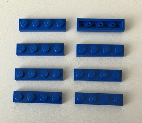 LEGO 8x NEW Pieces Plate 1x4 BLUE #3710