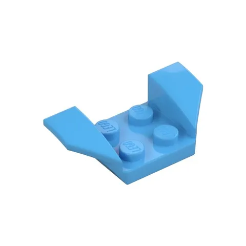 LEGO 6x Medium Blue Vehicle, Mudguard 2 x 4 with Flared Wings inv.594