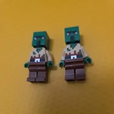 LEGO MINECRAFT ZOMBIE VILLAGERS  FROM SET 21190.  2 Villagers 