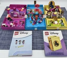 LEGO Lot Disney 43177 Belle 43176 Ariel 43201 Encanto Storybook Adventures 100%