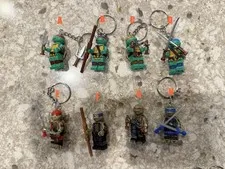 NEW TMNT Teenage Mutant Ninja Turtles Minifigures Custom Keychain Bag Charms