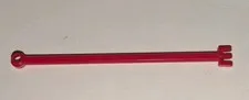 LEGO Red Hinge Bar 12L With 3 Fingers And Open End Stud Piece Part #2375 Vintage