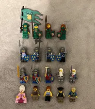 LEGO Castle Minifigure lot, Lion Knights, Forestmen, Fleur De Lis, Villagers