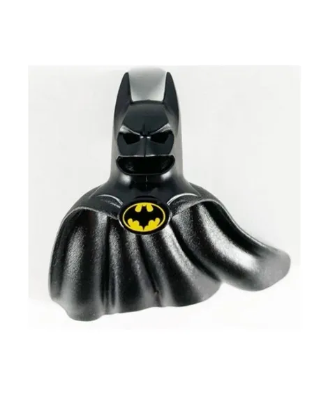 LEGO - Minifig, Head Cover, Cowl w/ Pointed Ears, Sweeping Cape & Batman Logo