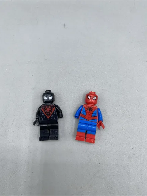 LEGO Spider-Man Minifigure Marvel + Miles Morales Spider Verse Lot Of 2 No Hand