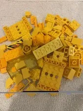 LEGO Bulk Lot Yellow Bricks & Pieces Parts Mixed Pieces Loose Plastic