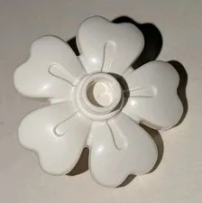 Lego Duplo White 3x3 Plant Flower With 5 Petals & Top Stud Piece Part # 84195