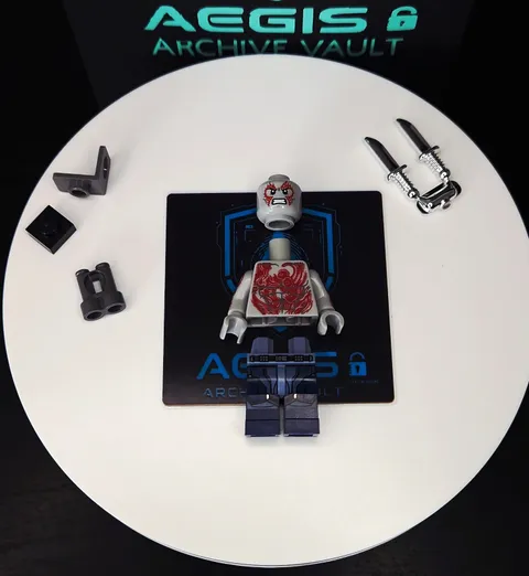 LEGO Drax Minifigure sh0387 Pristine New Unassembled/ Chrome Knives