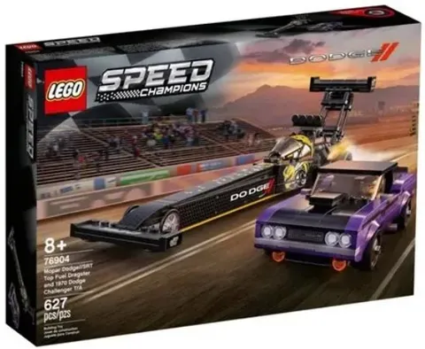 LEGO Speed Champions: Dodge SRT Dragster & 1970 Challenger T/A 76904 Sealed New!