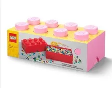 New LEGO Storage Box Brick 8, Pink