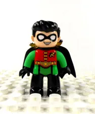 Lego Duplo Figure Robin w/ black pants & black/gold cape multi-color
