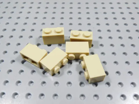 LEGO Lot of 6 Tan 1x2 Bricks BC