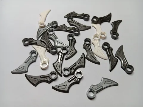 LEGO BULK LOT 23 WING 1X4 PIN HOLE WHITE PEARL DARK GRAY FLAT SILVER 98347