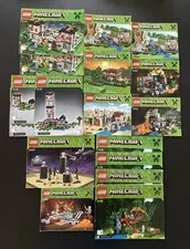 LEGO Minecraft Instruction Manuals/Booklets 2019 to 2025 Lot
