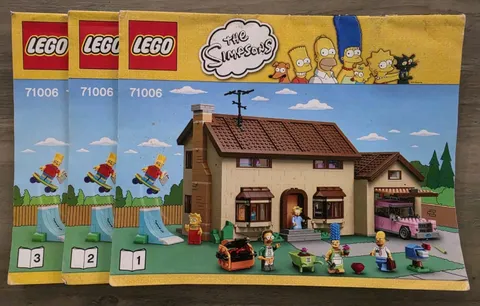LEGO The Simpsons House 71006 Instructions Manuals Books 1 2 3 Complete