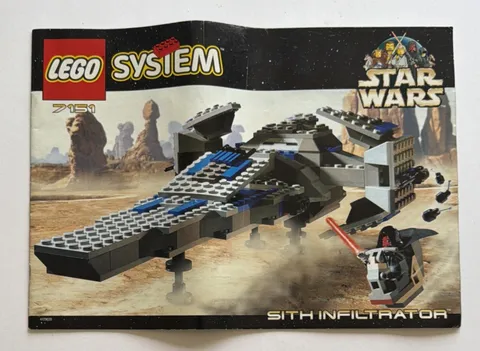 LEGO Star Wars 7151 Sith Infiltrator Instruction Manual ONLY 1999