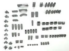 LEGO Light Gray Replacement Parts 80 + Pieces Slopes Arches Corners + More