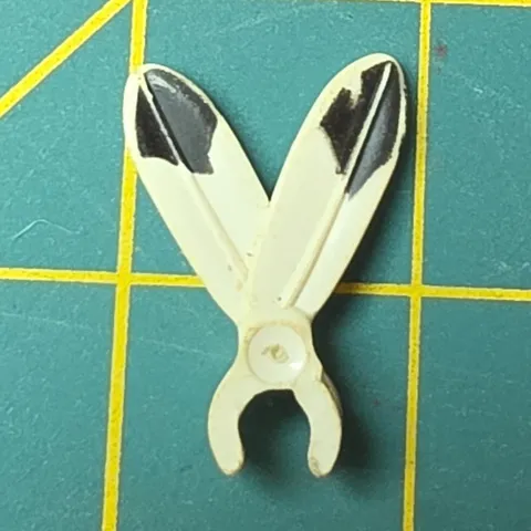 LEGO Minifigure Headgear White Feathers w/ Black Print Plastic 1 Piece L0504